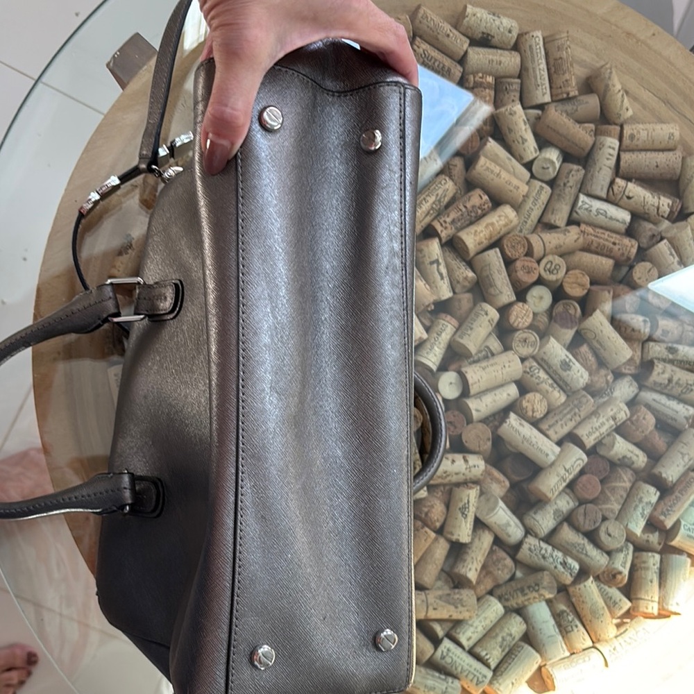 Henri Bendel Gray Satchel with Adjustable Strap - Picture 3 of 3